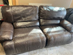 Leather sofa recliners