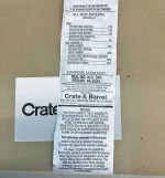 Crate & Barrel Ivory Fabric Compact Sofa