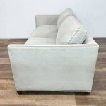 Crate & Barrel Ivory Fabric Compact Sofa