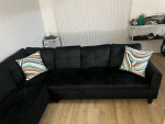 97” Wide Microfiber/Microsuede Left Hand Facing Sofa With Chaise