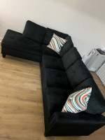 97” Wide Microfiber/Microsuede Left Hand Facing Sofa With Chaise