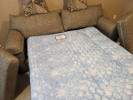 Sofa with bed and matching chair