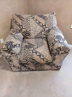 Sofa with bed and matching chair