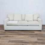 Living Space Contemporary Off White Fabric Sofa