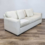 Living Space Contemporary Off White Fabric Sofa