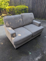 Love seat sofa tan / light grey