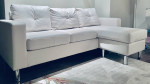 🤍Like-New White-Cream CONVERTIBLE SECTIONAL SOFA🤍