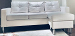 🤍Like-New White-Cream CONVERTIBLE SECTIONAL SOFA🤍