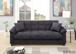 Ebony Sofa Couch Futon w/Storage