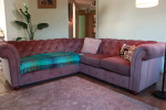 Velvet Grey Couch Sofa Sectional Large