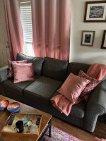 Gray Herringbone Sofa