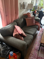 Gray Herringbone Sofa