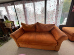 Convertible Sectional Sofa Couch with Loveseat and Ottoman for sale