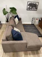 Gray Room & Board Sectional Sofa with Chaise