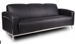 Boss Black CaressoftPlus? Sofa W/Chrome Frame