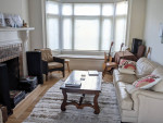 Leather Couch (Sofa) with Queen Pull-Out Bed, Ivory Colour