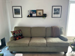Restoration Hardware by Mitchell Gold: 3 Person Sofa - Olive Green