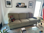 Restoration Hardware by Mitchell Gold: 3 Person Sofa - Olive Green