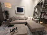 Designer chaise sectional sofa