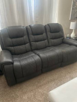 Sofa recliner set power w  usb port  sofa set