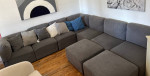 Couch Sectional Sofa Grey Full Size