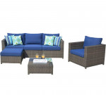 Patio Furniture Sets Outdoor Sectional Sofa 6 Pieces No Assembly Requi