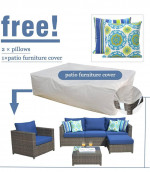 Patio Furniture Sets Outdoor Sectional Sofa 6 Pieces No Assembly Requi