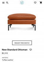 Blu Dot Leather Sofa Couch Black Stools Wire Shelf