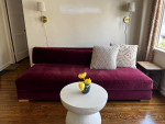 CB2 Piazza 82" Sofa with White Oak Legs