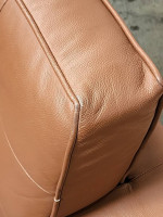 Florence Knoll Studio Settee Leather Two-Seater Sofa Loveseat
