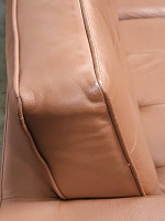 Florence Knoll Studio Settee Leather Two-Seater Sofa Loveseat