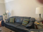 Leather Sofa Couch 3 Cushion