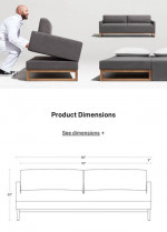 Blu Dot Diplomat Sleeper Sofa Bed Delivery Available Brand New