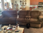 Brown recline sofa very good condition