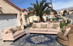Sofa and loveseat and swilve chair