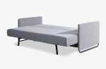 CB2 Tandom Microgrid Grey Sleeper Sofa
