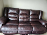 3 seater Leather Dual Reclining Sofa