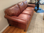 Ethan Allen Leather Sofa