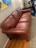 Ethan Allen Leather Sofa