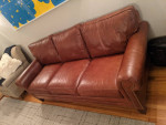 Ethan Allen Leather Sofa