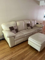 $3k for less. Huge Leather Sofa for 4 with 2 recliners and Ottoman