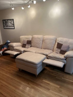 $3k for less. Huge Leather Sofa for 4 with 2 recliners and Ottoman