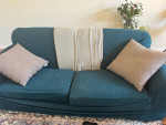Leather recliner and large sofa