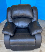 Black Leather Sofa Chair Rocking Recliner