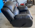 Black Leather Sofa Chair Rocking Recliner