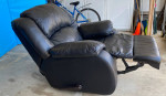 Black Leather Sofa Chair Rocking Recliner