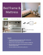 MOVING SALE (bed frame, mattress, sofa, sofa bed, tv stand, vacuum)