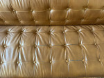 HF Buttercup tufted faux leather sofa