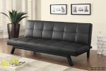 Black Leather Sofa Futon