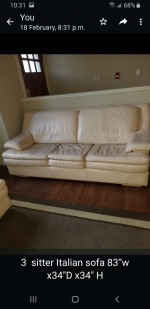 3 seaters leather sofa